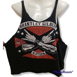 🤑5/$12! Brantley Gilbert Stone Cold Country Crop Top XL *See Measurement